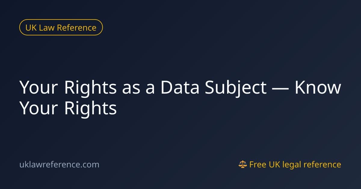 Your Rights as a Data Subject — Know Your Rights